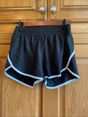 Athletic Works Black Running Shorts with White Trim